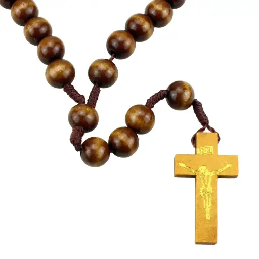 [RZK-72M001N] Rosary - wood - brown (⌀ 10mm)