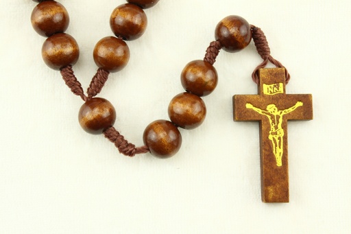 [RZK-72M001N] Rosary - wood - brown (⌀ 10mm)