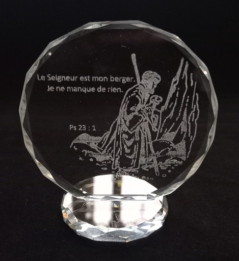 [KAD-97M004] Kader/glaskristal - Le Seigneur est mon berger… PS 23:1 (92x78mm)