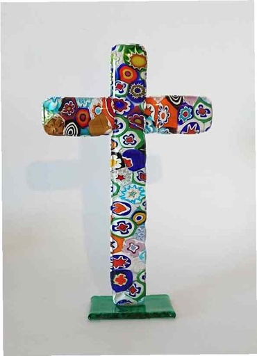 [GIR-82CROIX MILLEFIORI SUR SOCLE] CROIX