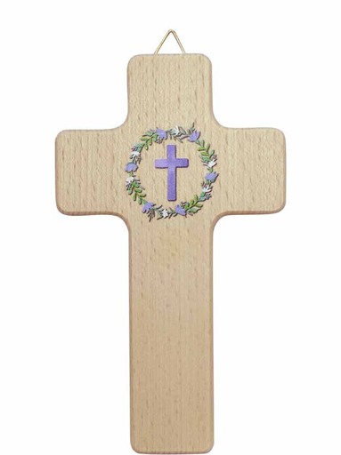 [GIR-82GBCR5] CROIX BOIS CROIX BLEU 15*8,5 CM