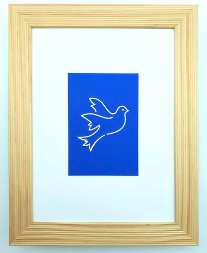 [GIR-82GCA 5] CADRE ILLUSTRE DECOUPE AU LASER 22,5*28,5cm