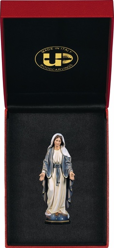 [GIR-82SB5] STATUETTE BOIS VIERGE MIRACULEAUSE 8CM DANS SON ECRIN