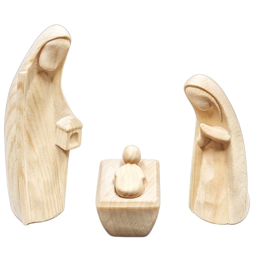 [KGR-07M01FAM12N] Holy Family -"Zirbe"-collection - wood - 12cm - natur