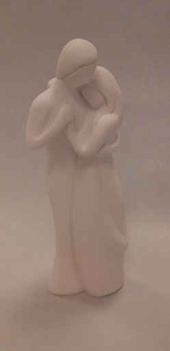 [BLD-99M10] Beeld 'De Verliefden' - kunsthars/wit - 13cm