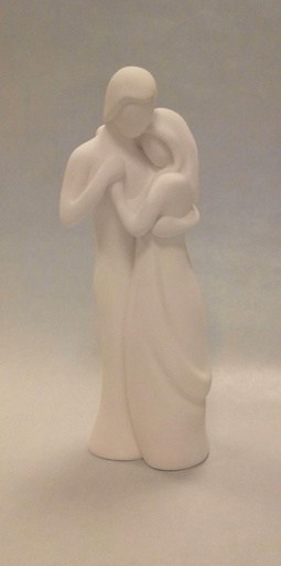 [BLD-99M13] Statue 'The lovers' - resin/white - 20cm