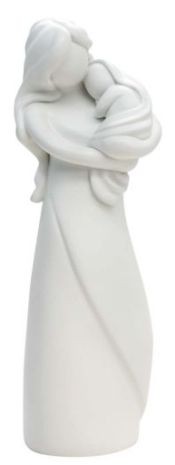 [BLD-99M12] Statuette Maternité - résine/blanche - 20cm
