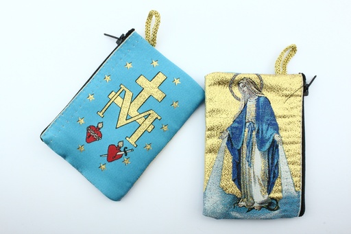 [ETU-75M01MIR] Etui woven -Immaculata (110x75mm)