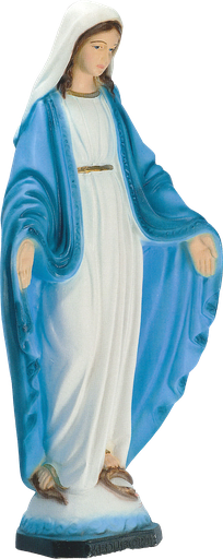 [BLD-82WON12] Statue Vierge Miraculeuse - résine/couleur/or - 12cm
