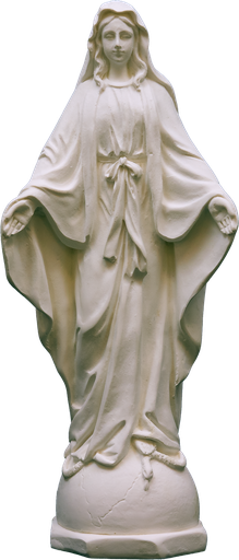 [BLD-82WON15WT] Statue Vierge Miraculeuse - résine/blanche - 15cm