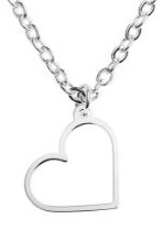 [KET-99M01HRT] Chaîne argenté - "Bless you- Collection"  - Coeur