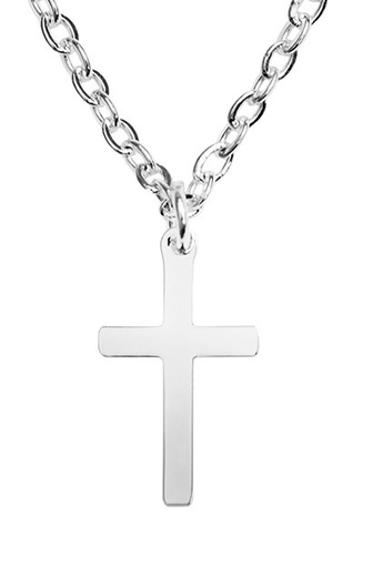 [KET-99M01CR] Halskette versilbert - "Bless you- Collection"  - Kreuz