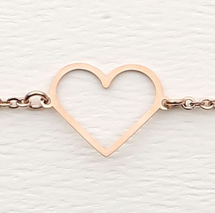 [ARM-99M02PHRT] Armbandje verguld - "Classic- Collection"  - hart
