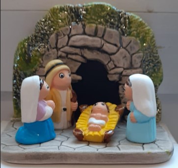 [KGR-85LOU] Kerstgroep "Lourdes" - 7x9cm