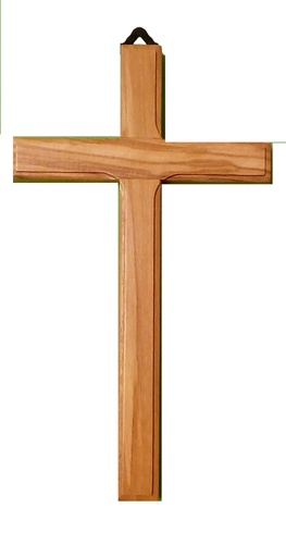 [MKR-55M003] Croix murale bois d'olivier - sans christ (100x170mm)