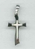 [HKZ-53M001] Cross - silver plated 925‰ (20x24mm)