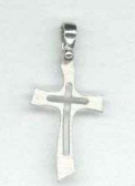 [HKZ-53M002] Croix/ croix découpé - argenté 925‰ (20x24mm)