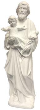 [BLD-93RBA856] Saint-Joseph - résine/blanche - 10x3 cm