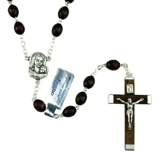 [RZK-55M005P] Rosary wood/chain/double - palissander