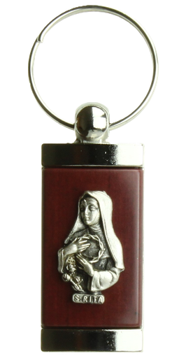 [SLH-54RIT542] Sleutelhanger H. Rita - metaal/hout (58x24mm)