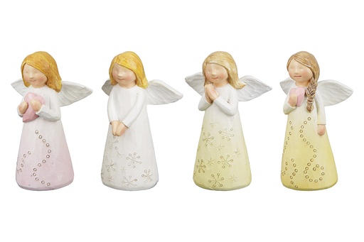 [ENG-30M003] Ange/fleurs - résine - assorti (9cm)