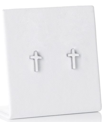 [BDO-72M006] Oorbellen 'RVS'  - Kruisje (kopie)