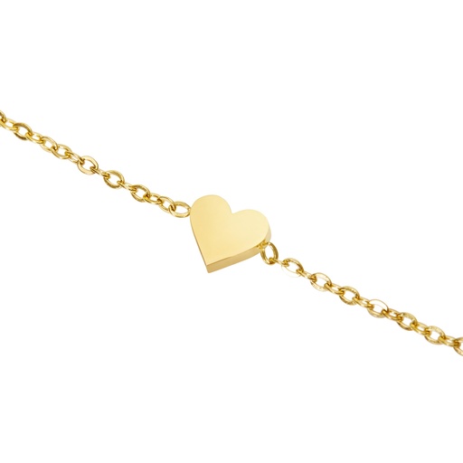 [ARM-99M07PHRT] Armband vergoldet - "Love IT- Collection"  - Herz (17+3cm)