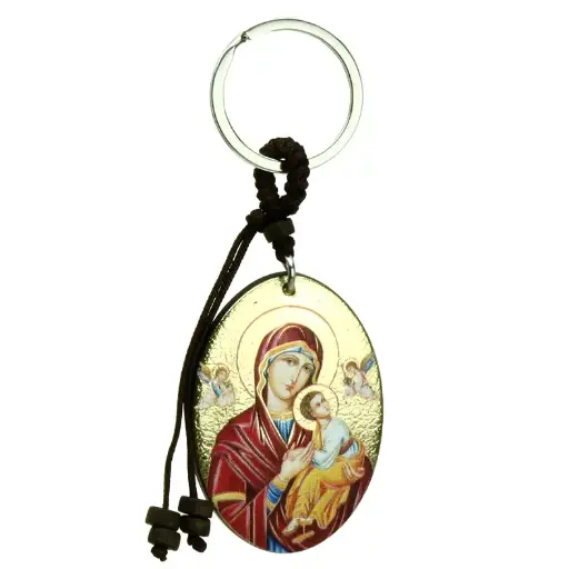 [SLH-09M03PS] Schlüsselanhänger - Ikoon/vergoldet - Madonna der I.W. Hilfe (35x110mm)