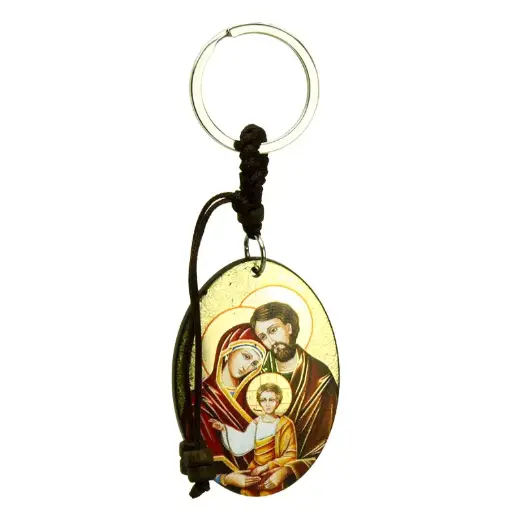 [SLH-09M03FAM] Porte-clef Icône/Ste Famille (35x110mm)