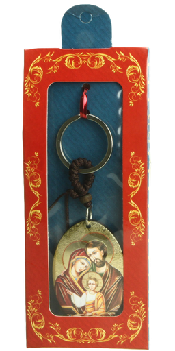 [SLH-09M03FAM] Schlüsselanhänger - Ikoon/vergoldet - Hl.Familie (35x110mm)