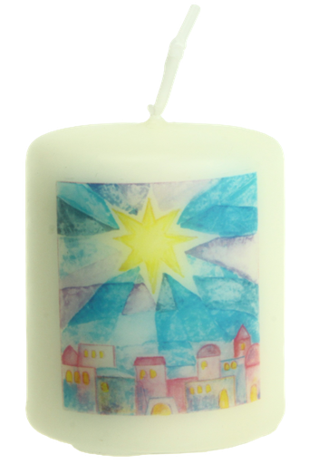 [MRL-876081] Kaars 'Vredesster' - Maria-Laach (60/50mm)