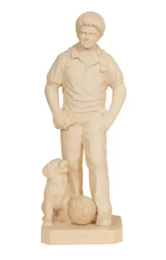 [BLD-57CAC16N] Beeld Carlo Acutis - houtsnij/natuur - 16cm