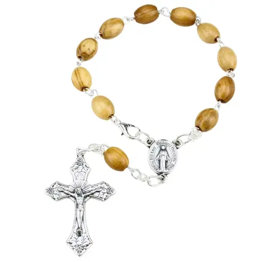 [TNT-35M003] Tientje - olijfhout ovaal 8mm