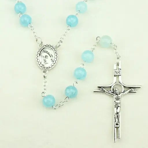 [RZK-35M007TQ] Rozenkrans - glasparel - turquoise (⌀8mm)