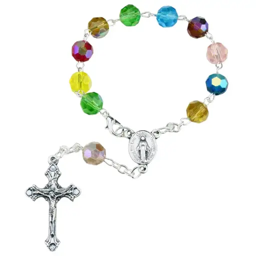 [TNT-35M006] Minirosenkranz - imm.cristal/vielfarbig - 8mm