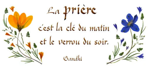 [PDO-00CFR032] Carte série 'Citations - Spiritualité' - 'La prière c'est la clé...' - 10,5x21cm + envel.