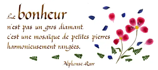 [PDO-00CFR118] Carte série 'Citations - Le Bonheur' - 'Le bonheur n'est pas un gros diamant...' - 10,5x21cm + envel.