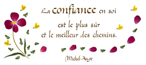 [PDO-00CFR125] Carte série 'Citations - Sagesse' - 'La confiance en soi...' - 10,5x21cm + envel.