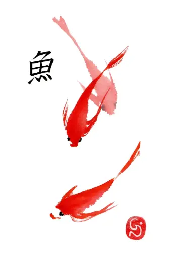 [PDO-00NG008] Dubbelkaart serie 'Japonnaise' - L'Oiseau 005 - 10x15cm + envel.