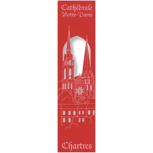 [PDO-00MPL913] Bladwijzer gelaserd - Kath. Chartres - assorti (52,5x210mm)
