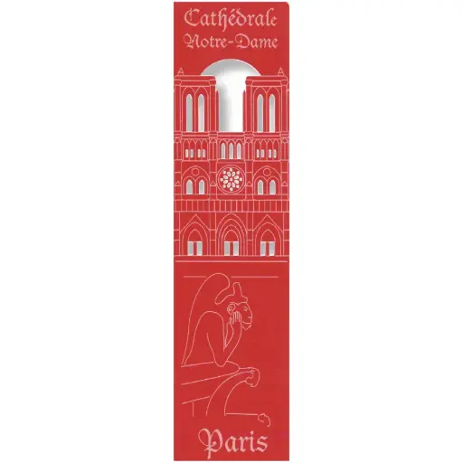 [PDO-00MPL920] Marque-page découpé - Cath. Notre-Dame Paris - assorti (52,5x210mm)