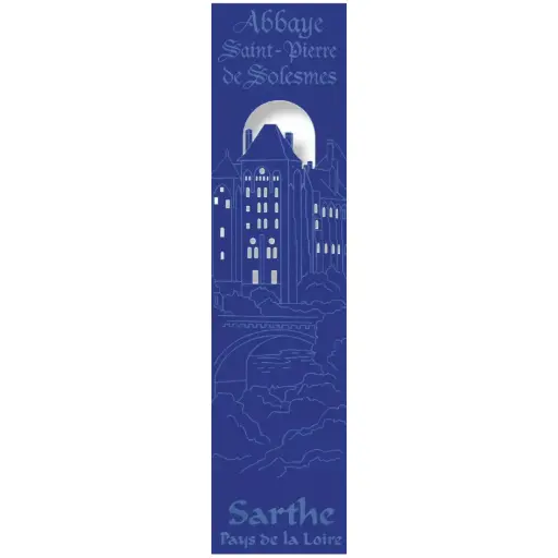 [PDO-00MPL955] Marque-page découpé - Abbaye Solesmes - assorti (52,5x210mm)