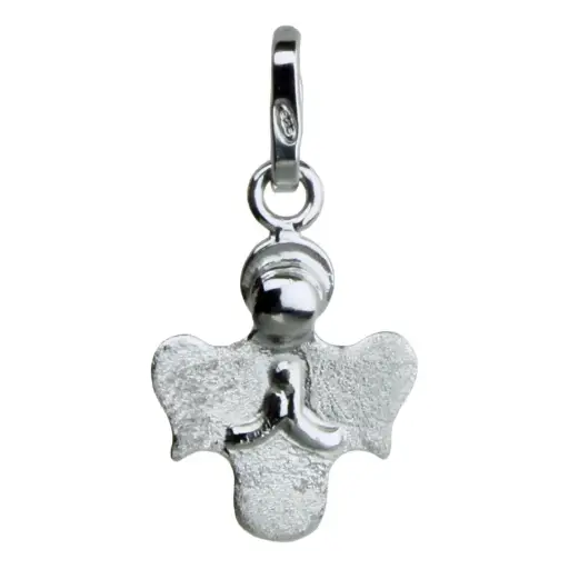 [MDZ-10ENG02] Pendentif Ange - Argent 925% mat (Ø13mm)