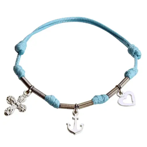 [ARM-40M02] Armband/koord - Geloof/Hoop/Liefde - assorti