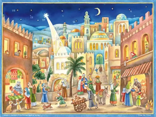 [CAL-32GR145] Adventskalender 26,5x35cm mit cello/ ohne Texte