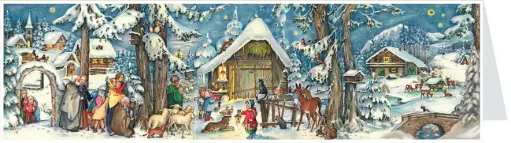 [CAL-32G3D205] Adventskalender panorama x   cm in cello/zonder tekst