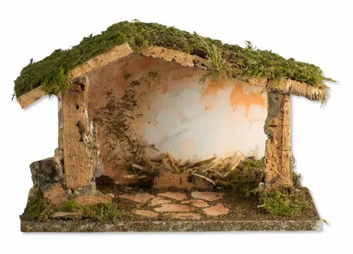 [STL-94M04] Etable vide en bois/mousse (30x15x19cm)