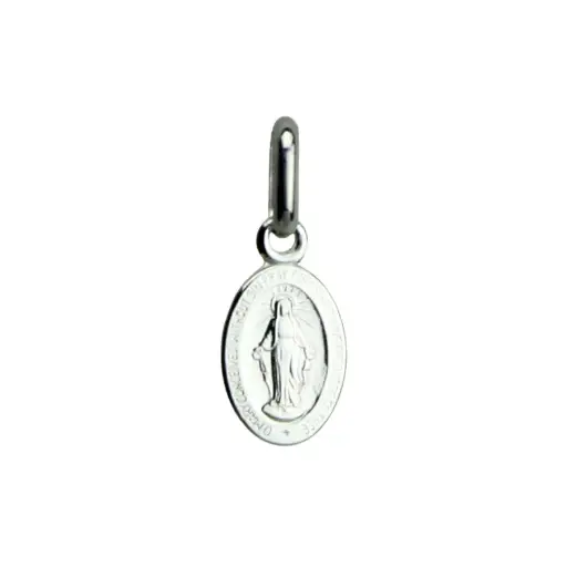 [MDZ-55WON01] Médaille Miraculeuse -  Argent rhodié (6x9mm)