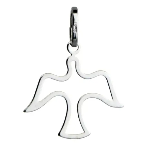 [HKZ-55M01] Pigeon - Silver 925% rhodium (15x18mm)