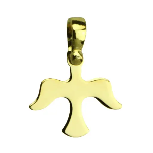 [HKP-55M02] Duifje - Ag 925‰ Pl-goud (12x15mm)